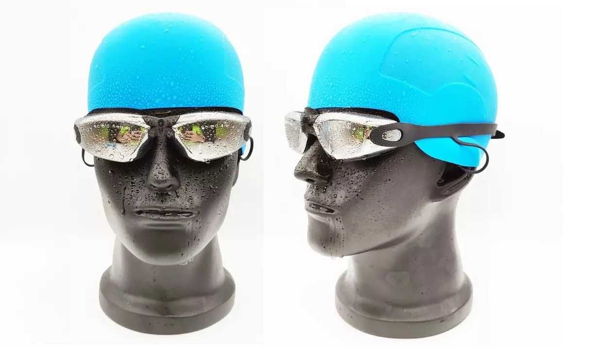 Okulary na basen PŁYWACKIE dla dorosłych etui + zatyczki do uszu i nos
