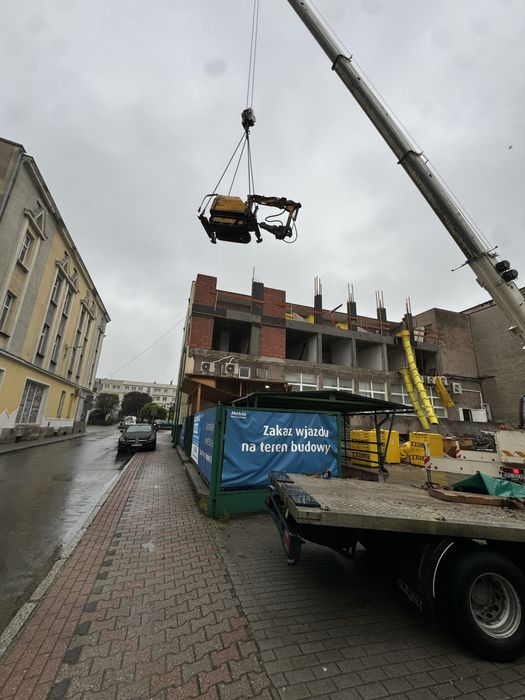 Minikoparka koparka wiertnica kucie skuwanie betonu posadzki