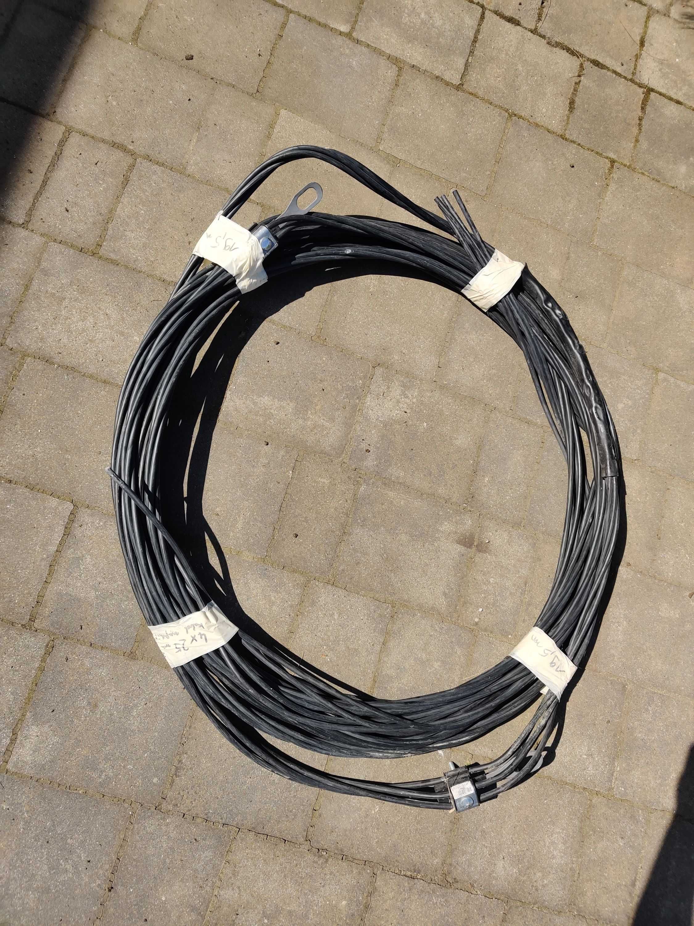 kabel przewód napowietrzny 4x25 energetyczny aluminiowy 19 metrów