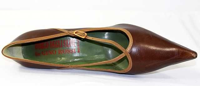 Buty brązowe skórzane marki Gino Rossi Rozmiar 39