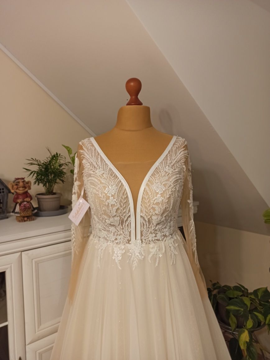 Suknia ślubna NOWE suknie ślubne PLUS SIZE duże rozmiary 48 50 52