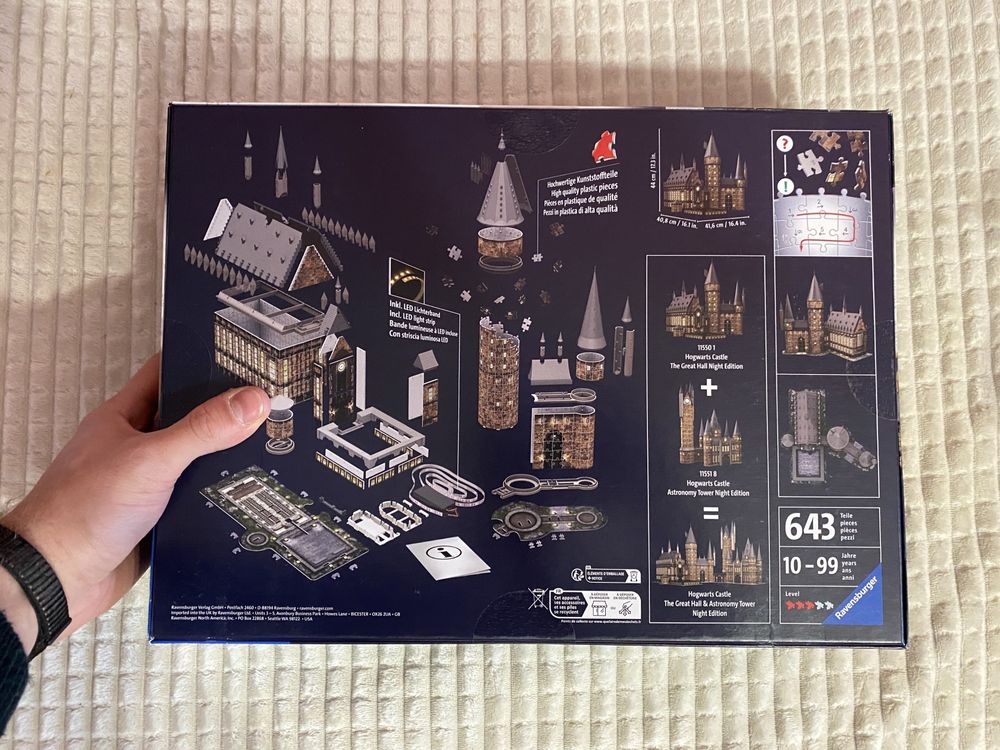 3D Пазл Конструктор Замок Гарри Поттера Ravensburger (Не лего)