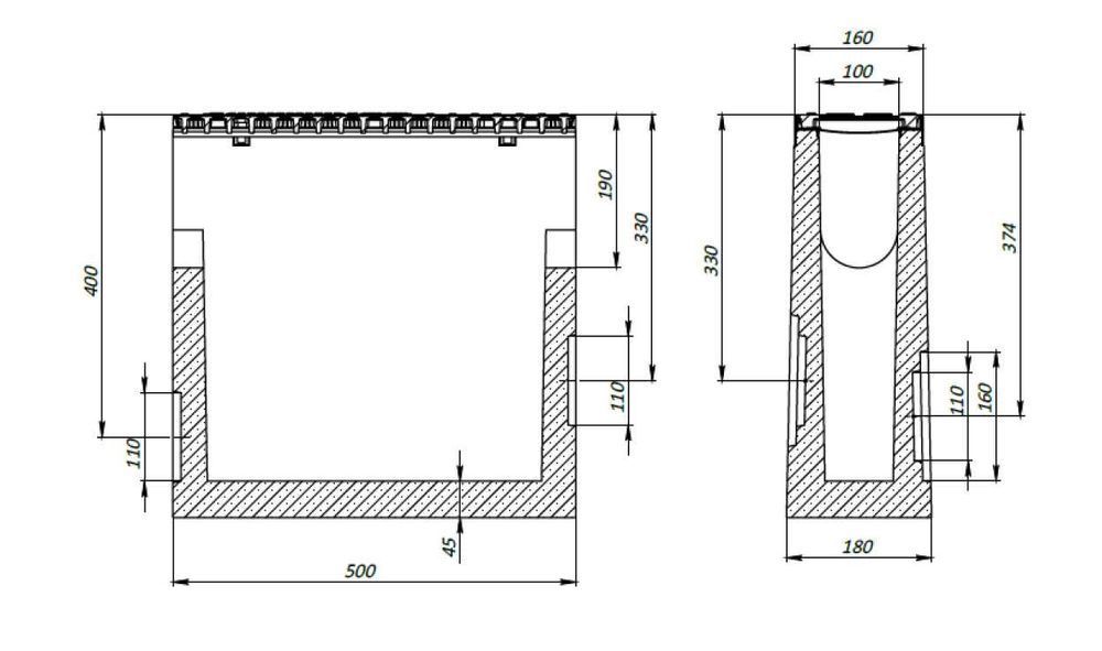 Osadnik Piasku Studzienka DN100 D400 50x16x50cm betonowy ruszt żeliwny