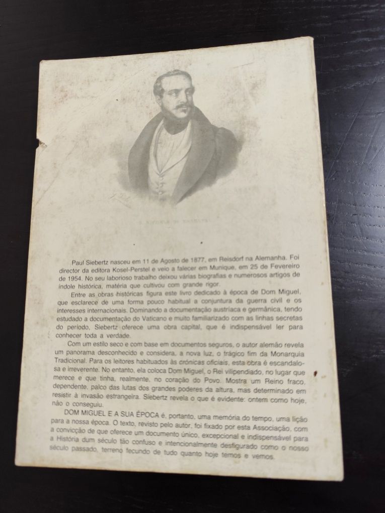 Livro: Dom Miguel e a sua Época de Paul Siebertz