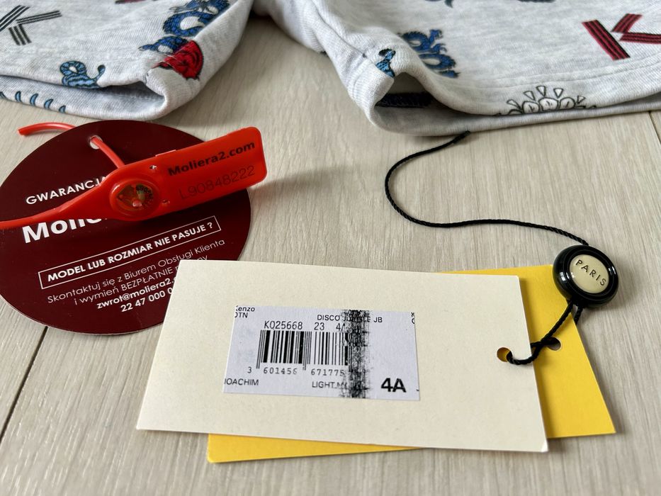 Kenzo Kids krótkie spodenki dresowe 4 lata r. 104 oryginalne Moliera 2