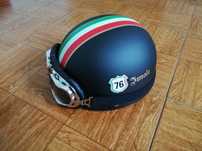 Capacete motard estilo vintage googles