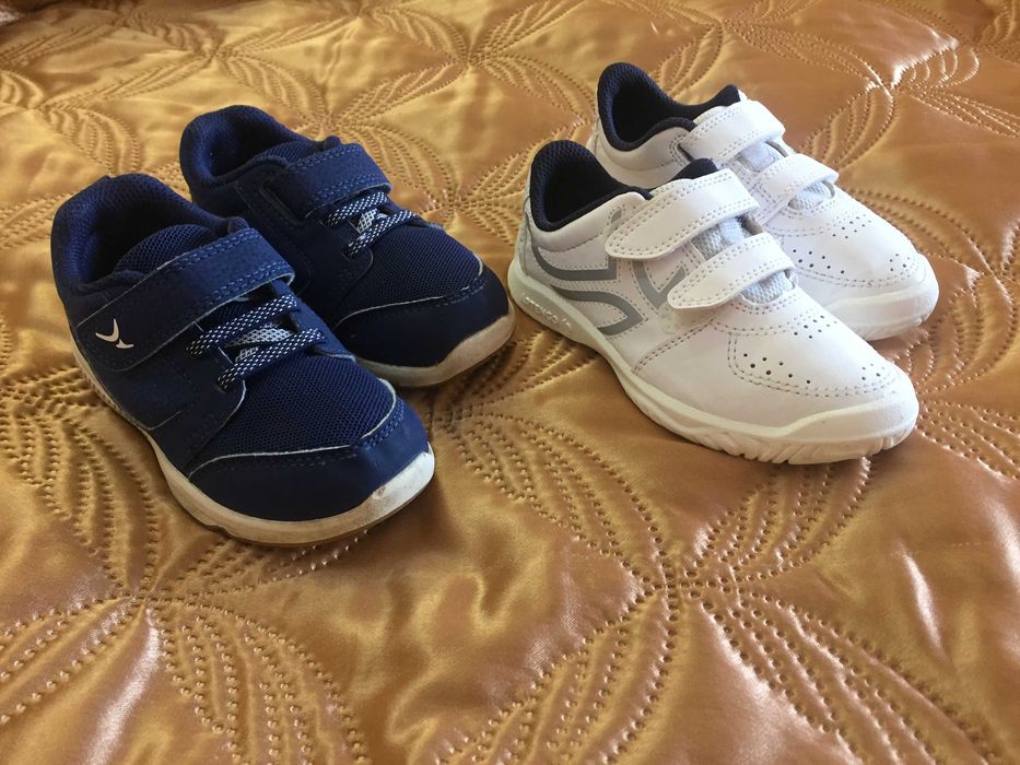 Кросівки Decathlon: сині – 16см, білі – 16,5см. Ціна за одну пару