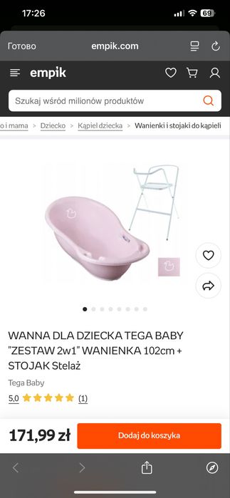 Zestaw kąpielowy 3w1 wanienka + stojak + hamaczek dla noworodka