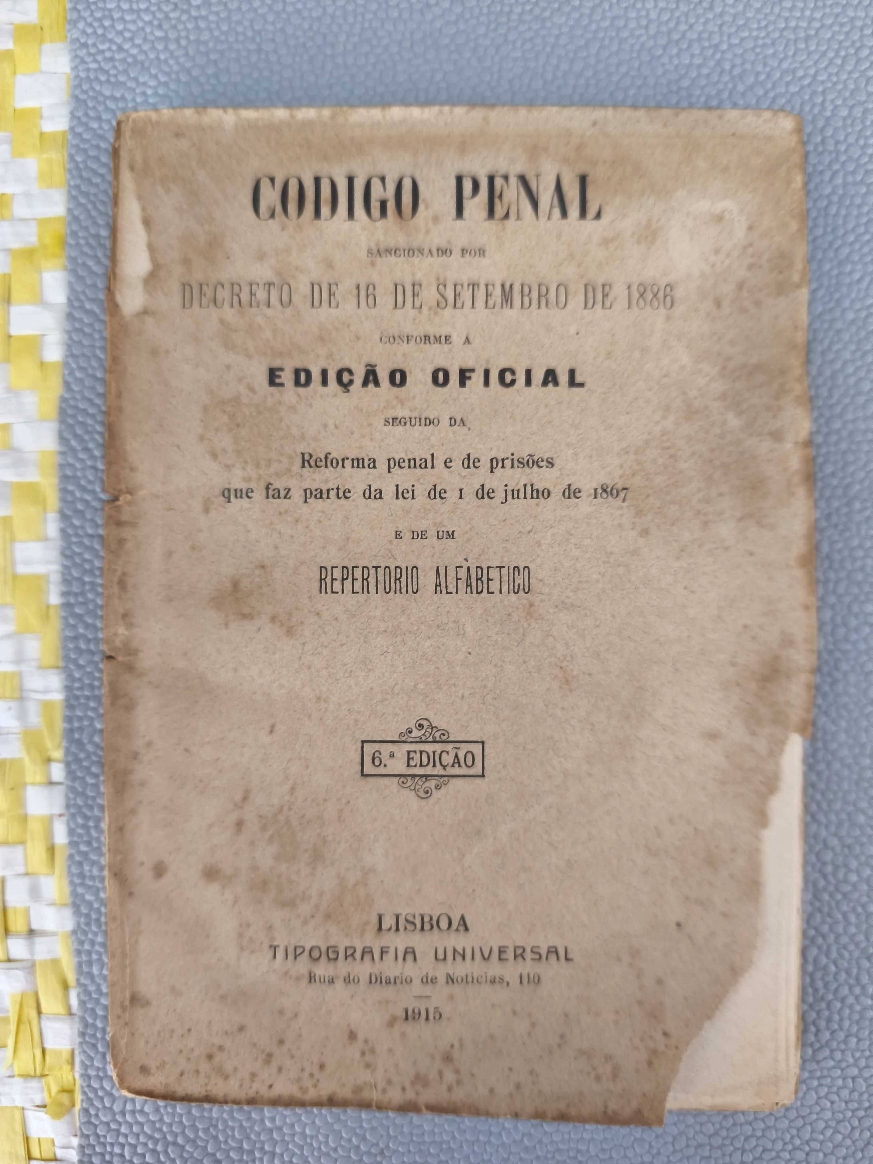 Código Penal - Ano 1886