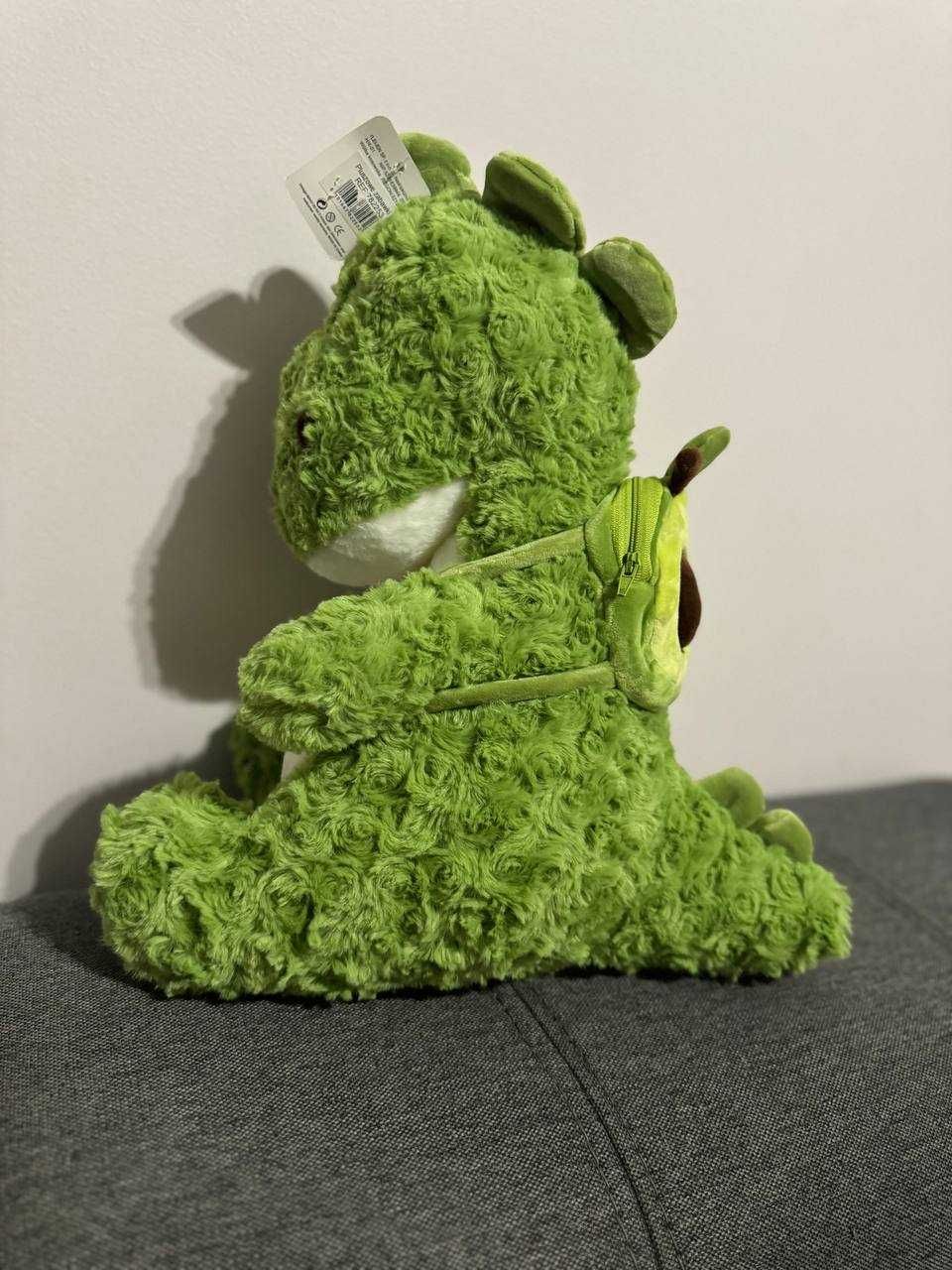 Maskotka dinozaur Dino z plecakiem pluszowa zabawka