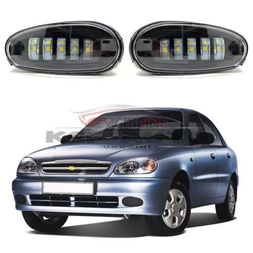 Led Противотуманные фары для Daewoo Lanos алюминий с линзой диодные