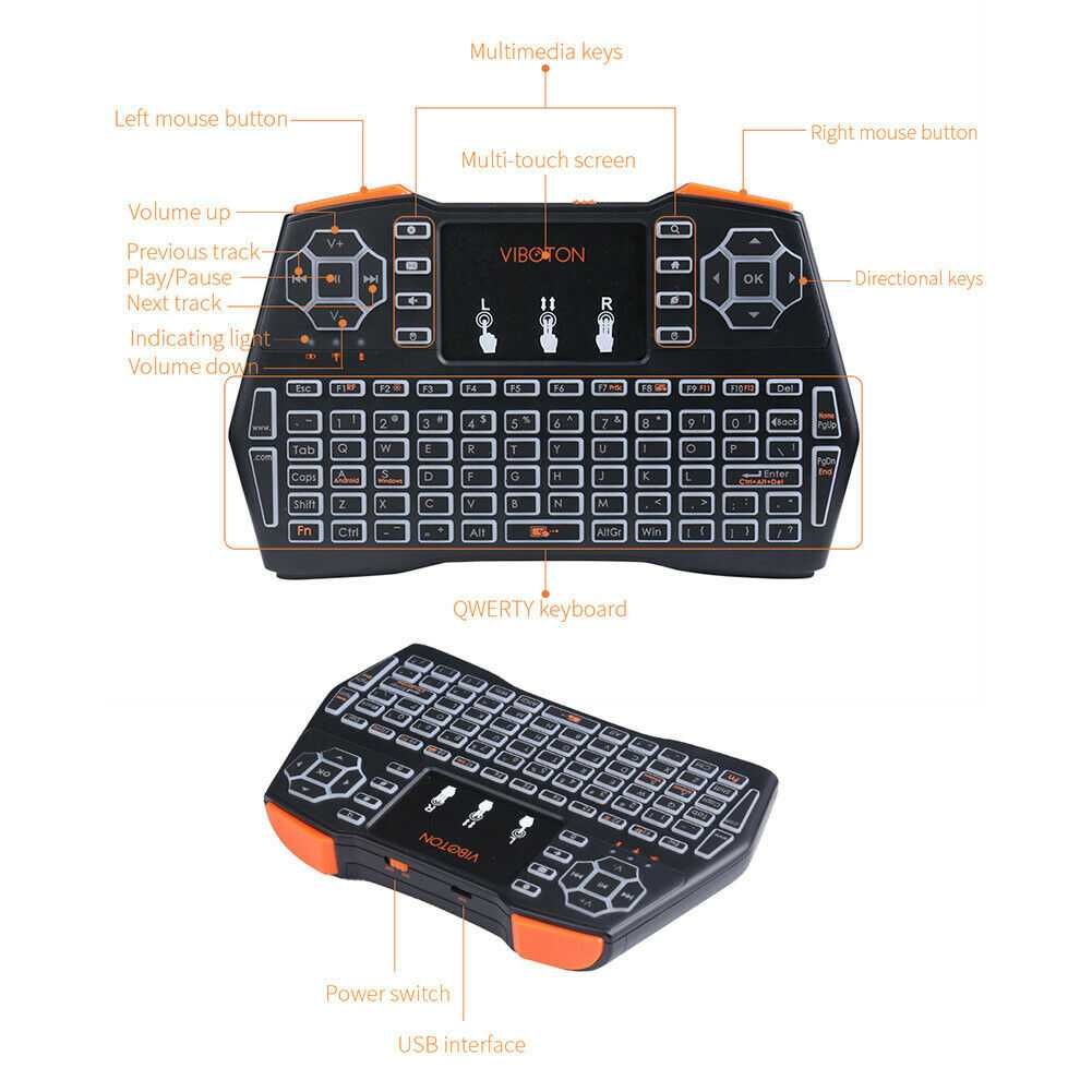 Mini Teclado Rato Multi botões Comando à Distância