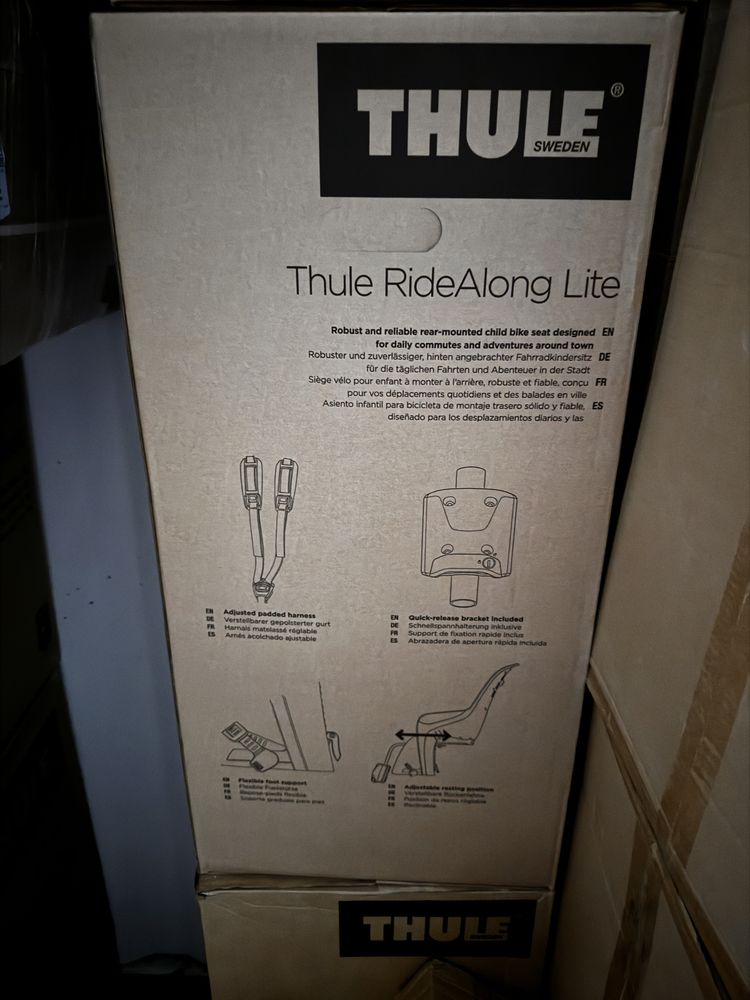 Thule RideAlong Lite 100110 fotelik rowerowy jasnoszary NOWY