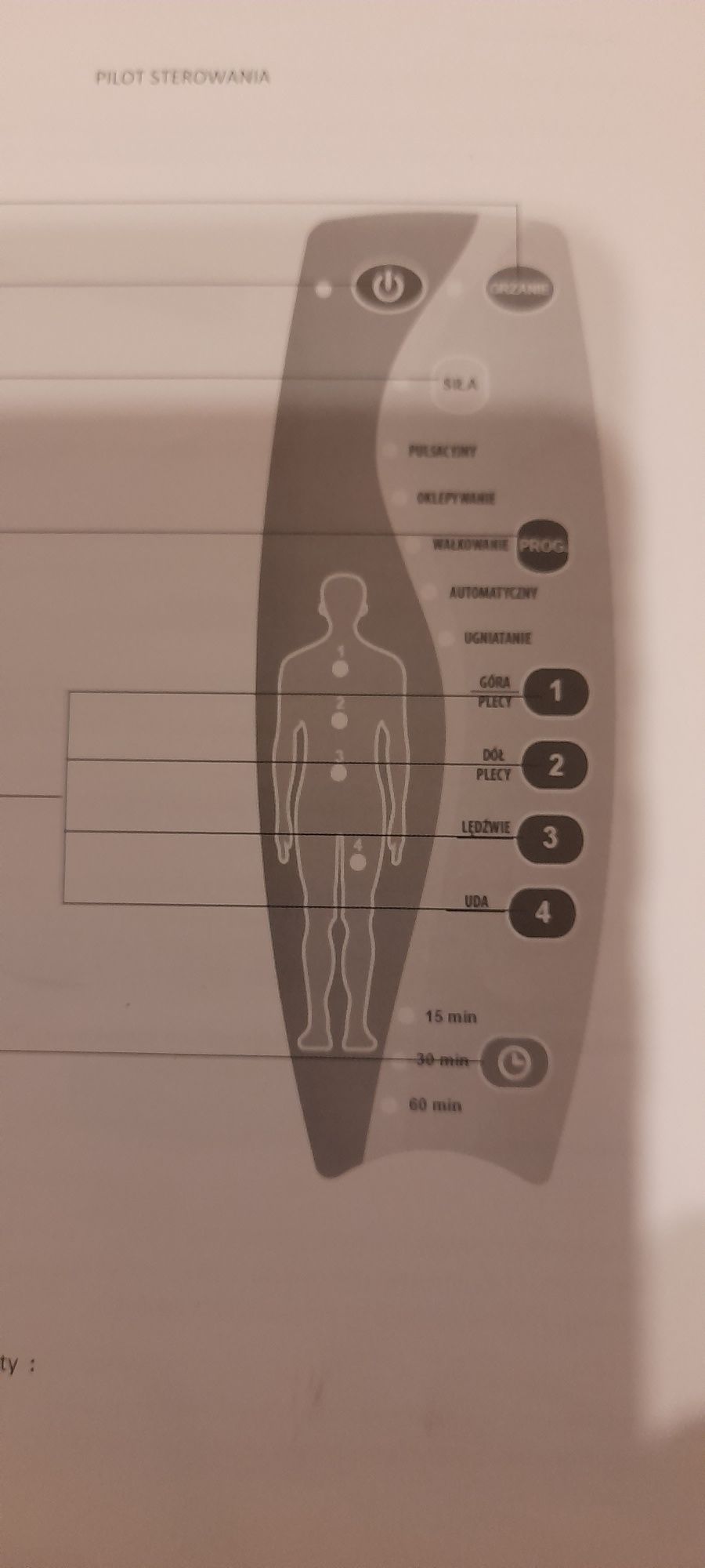 Mata masująca na fotel