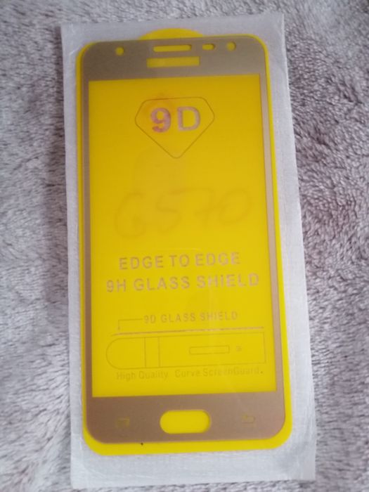 Защитное стекло Samsung G570 Galaxy J5 Prime, Prime FG, 2.5D, золотой