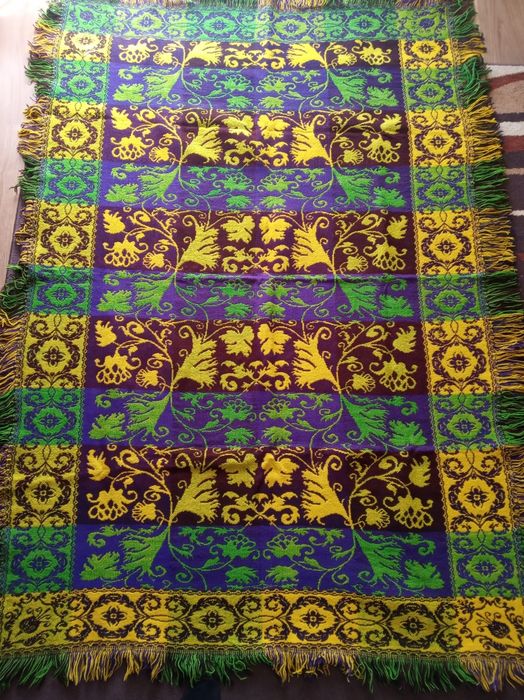 Narzuta tkana dywan tkany WEŁNIANA