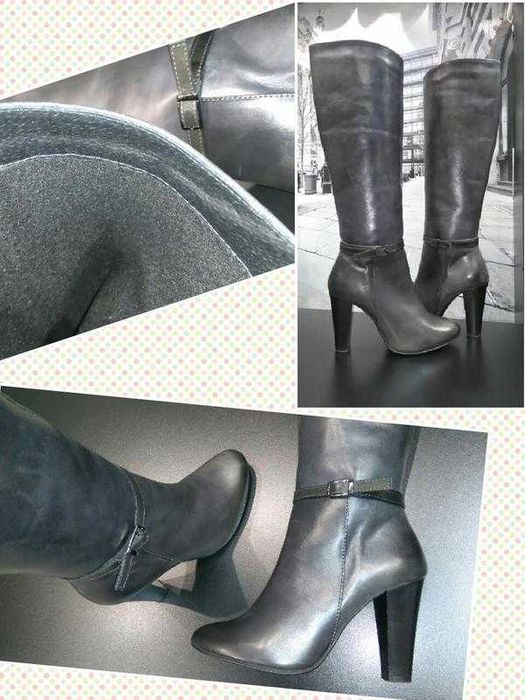 Комфортні красиві шкіряні чоботи /італія/