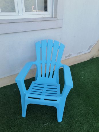 Cadeira jardim azul turquesa