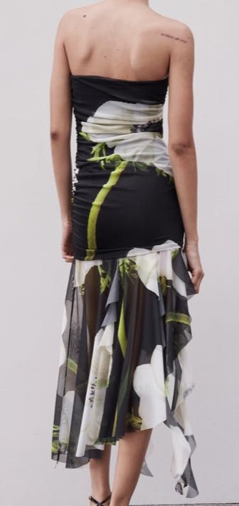 Zara asymetryczna sukienka w kwiaty NOWA rozmiar S