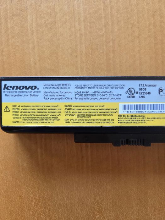 Bateria Lenovo L11S6Y01-10.8v/48Wh