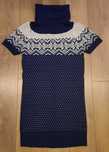 Sweter tunika w zimowy wzór