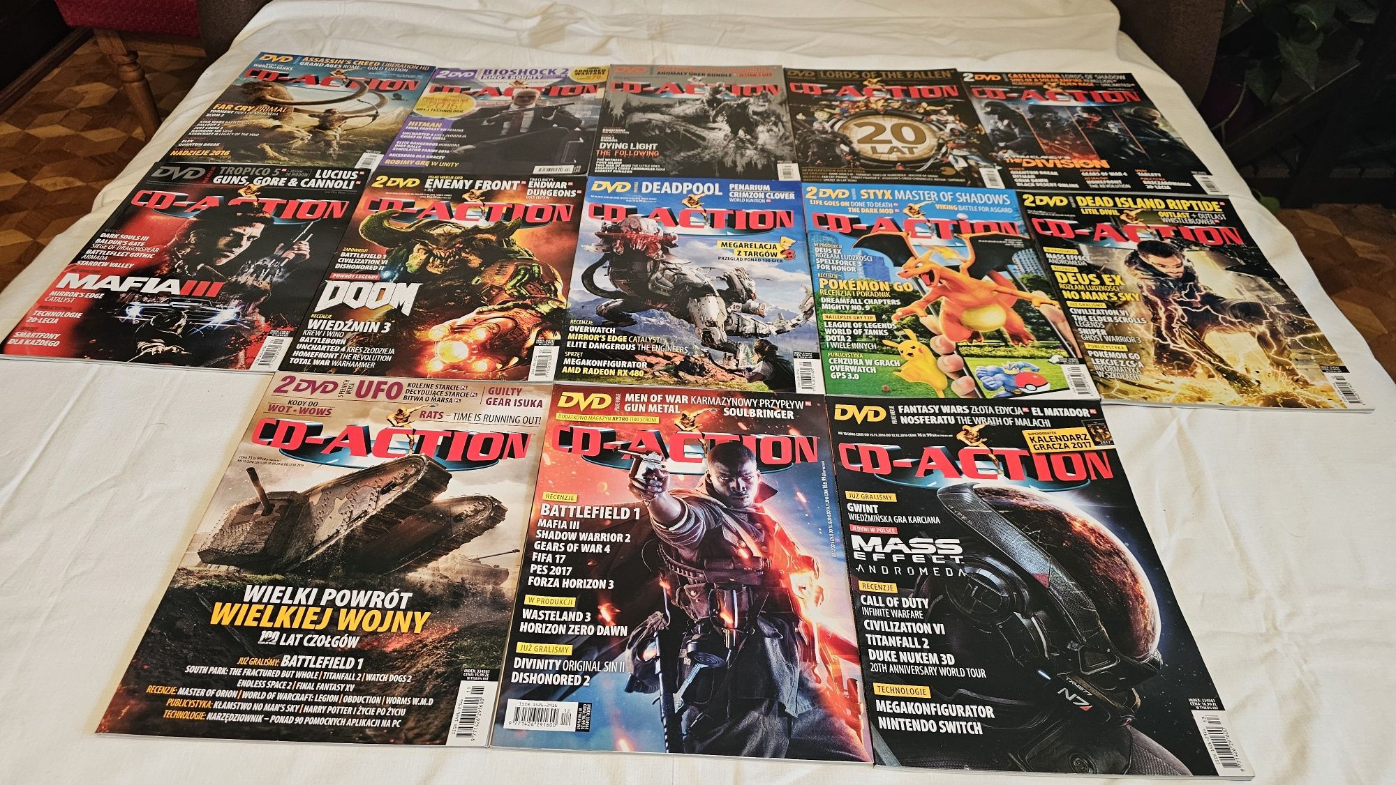 Sprzedam cały rocznik Cd-action z 2016  roku . 13 numerów .
