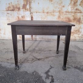 Stary drewniany stół prostokątny PRL
