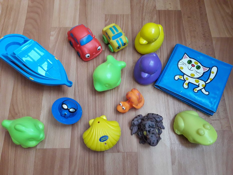 игрушки для купания кораблик уточка жабка