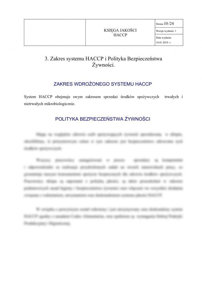 Dokumentacja HACCP + GHP-GMP indywidualna księga HACCP
