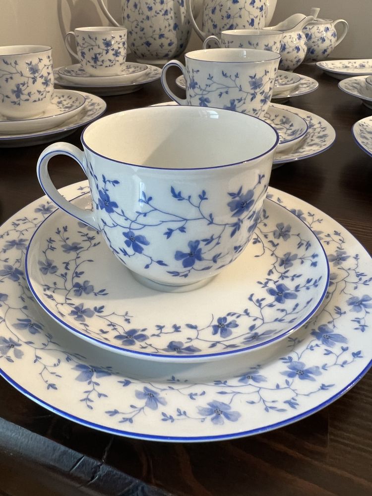 Azrberg Blaubluten serwis kawowy porcelana 12 osób super stan okazja
