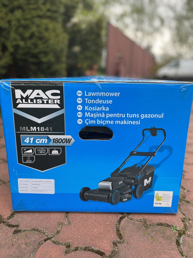 Газонокосілка (газонокосарка) MacAllister 1800W 41 см 50л