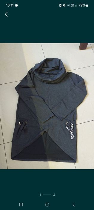 Lekki sweterek damski grafitowy