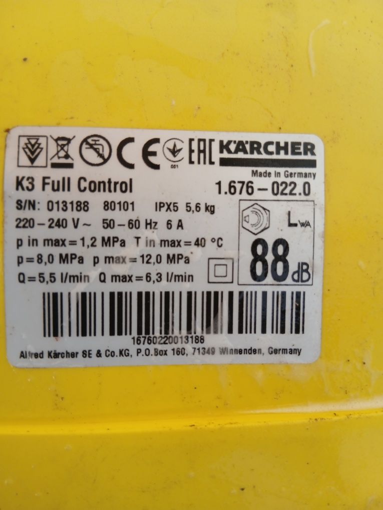 Myjka ciśnienowa karcher k3 full Control