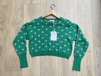 Sweter w serduszka Laurella Roma - rozm. S, nowy