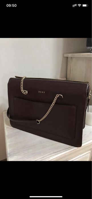 DKNY bolsa borgonha cor