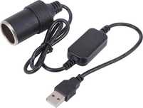Адаптер-преобразователь XoKo CC-512 из 5 В USB на 12 В прикуривател