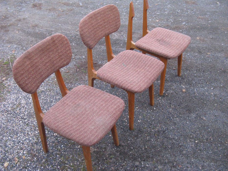 Krzesla prl 3 szt drewniane fajny design