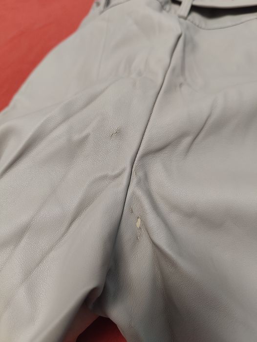 Штани брюки бейж Кожзам на тканину