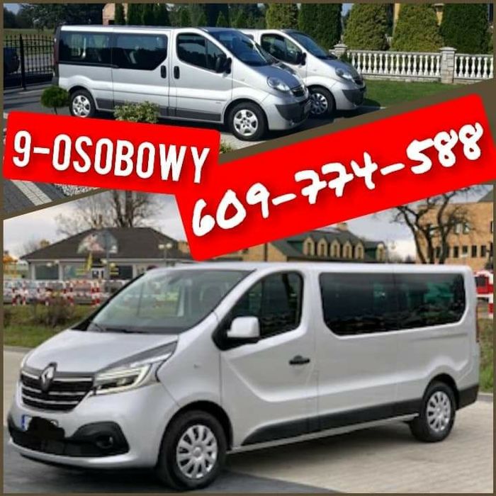 Wynajem wypożyczalnia busów 9 osobowych box dachowy bagaznik rowerowy
