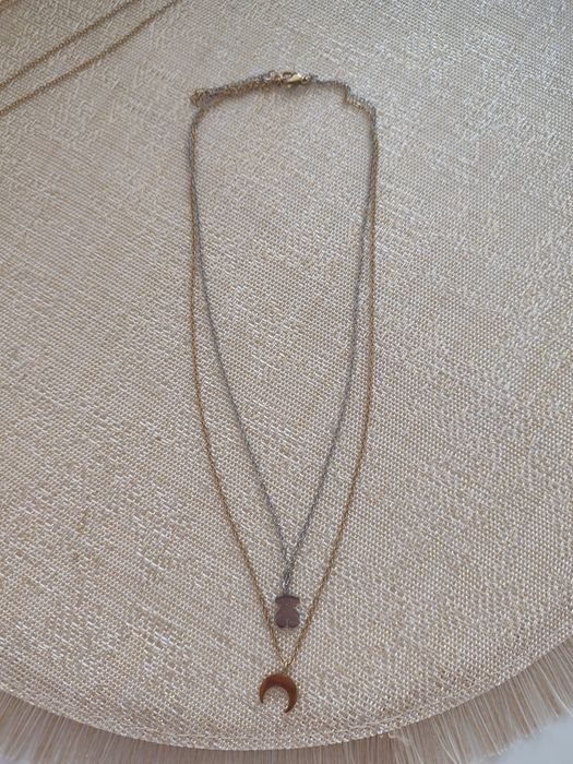 Naszyjnik z misiem i rogiem obfitości miś róg obfitości