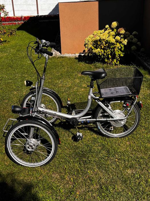Rower elektryczny trzykołowy Draisin dla Seniora Inwalidzki Trójkołowy