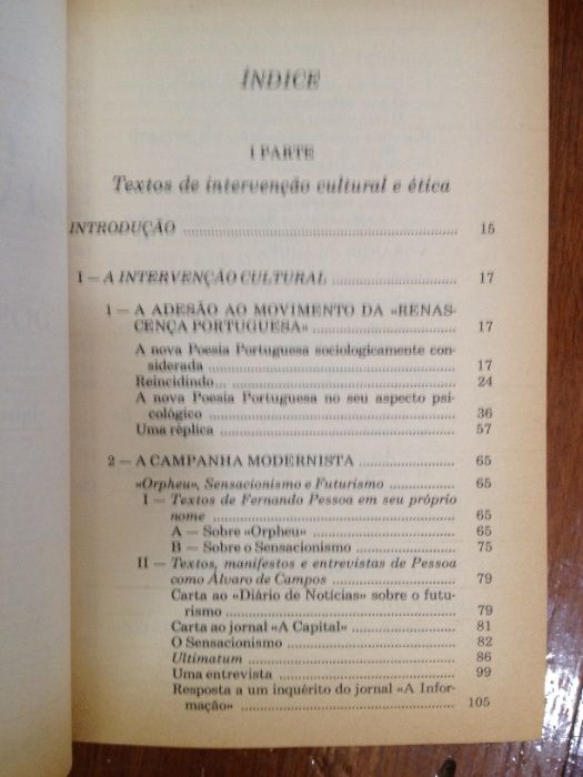 Fernando Pessoa - Textos de intervenção social e cultural, a ficção do