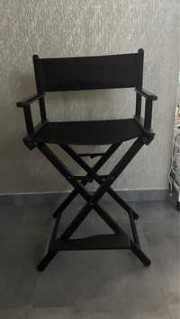 Krzeslo do makijazu czarne alumionowe