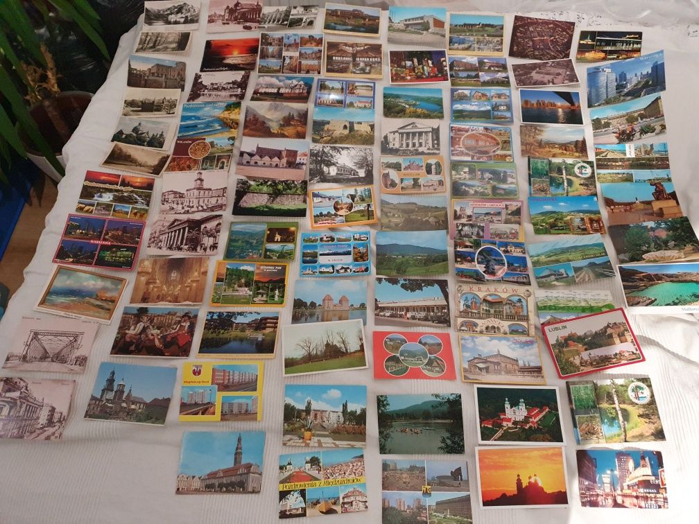 Stare pocztówki PRL kolekcjonerskie 361 szt retro vintage antyk