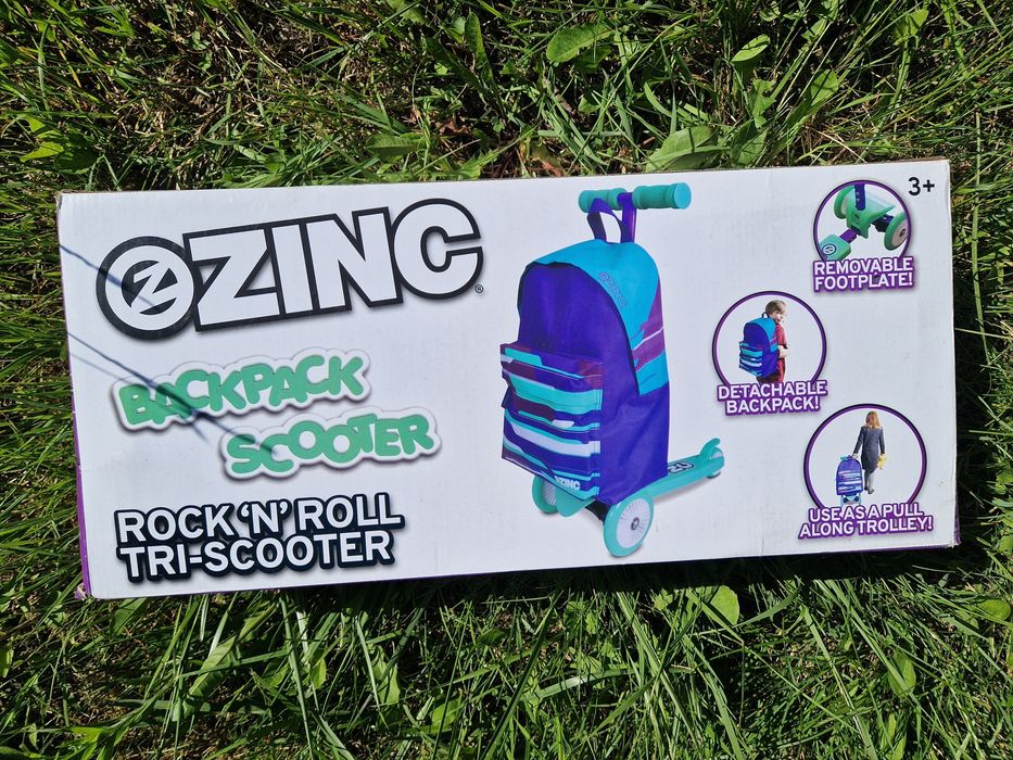 Nowa hulajnoga z plecakiem