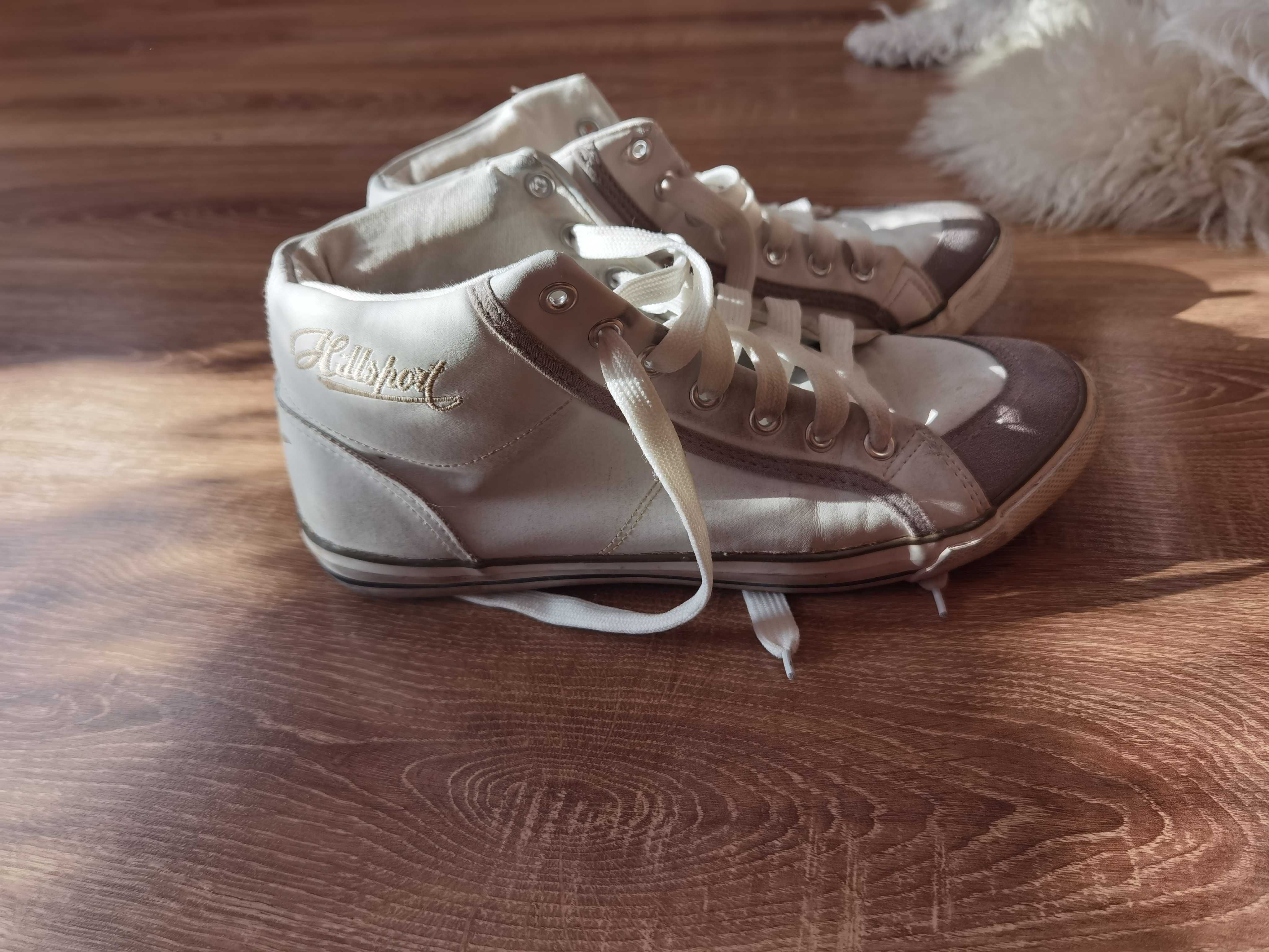 Buty 40 trampki do jeansów wysokie białe jak Big Star