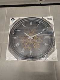 Nowy czarny zegar ścienny 40 cm
