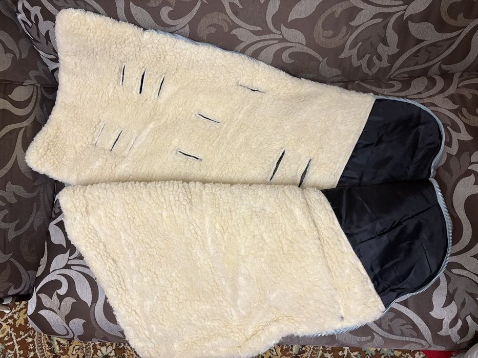 Зимовий конверт на овчині, конверт в коляску, дитячий конверт