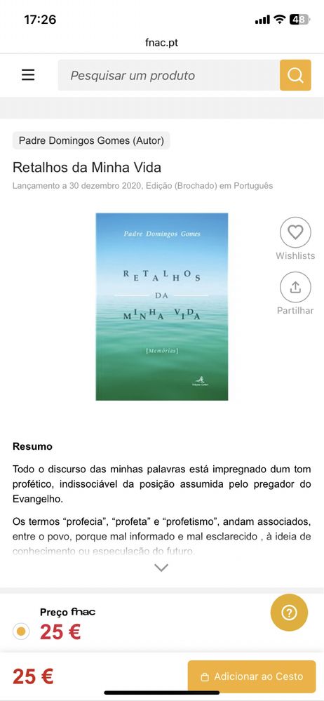 Livro retalhos da minha vida