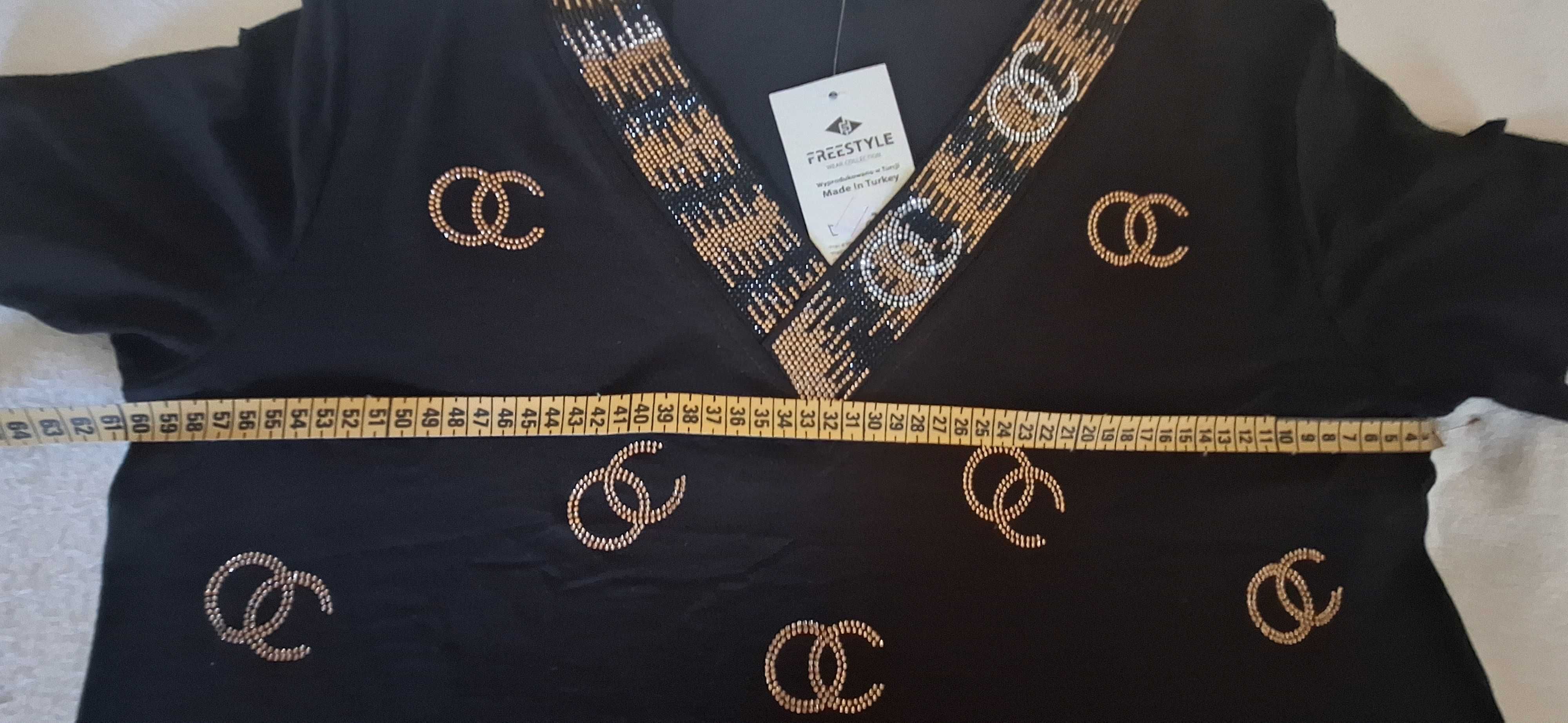 Bluzka elegancka, czarna roz. XL/XXL